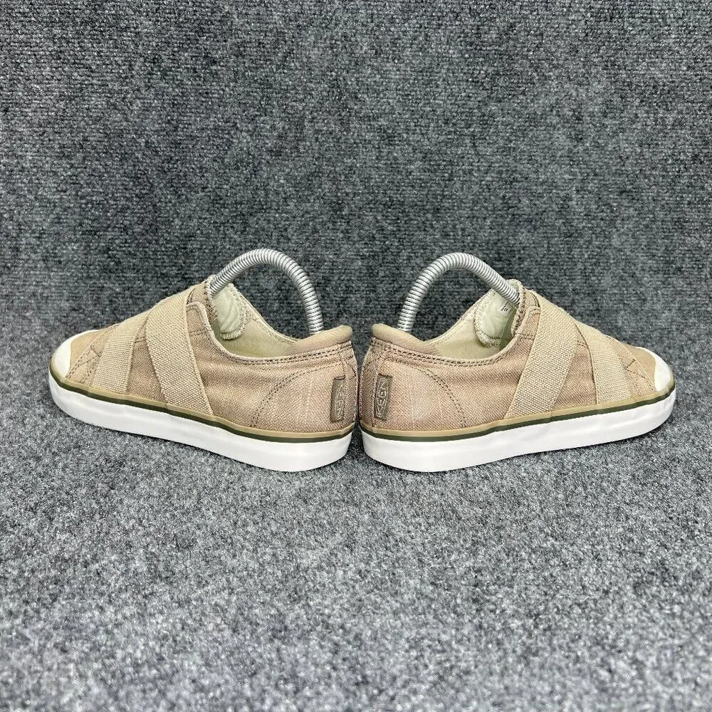 Keen Elsa III Shoes Womens Size 7.5 Tan Canvas Slip On Athletic Outdoor Sneakers - Picture 6 of 11